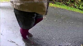 What are you doing in pantyhose outdoors in public?