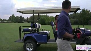 Smalltits euro babe intensely enjoys outdoor footjob