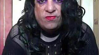 Shy Sissy Crossdresser Cums On Floor After Masturbation!