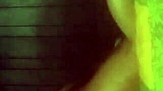 I see an amateur pretty redhead with a shy guy