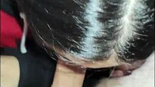 white wolf gets a deepthroat blowjob from white moon