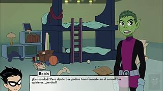 I am Kitten, puta infiel, rompo el culito a Starfire con anal beast, Raven sera cogida pronto