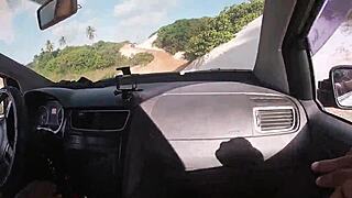 Young Canadian And Brazilian Bareback On Beach With Monster Cock