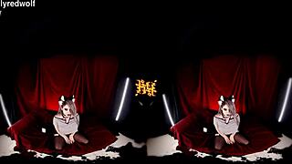 Helluvaboss VR Test Video with Blonde Cosplay Babe in POV Action