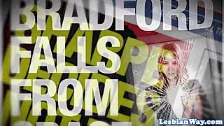 Gushing dyke intensely fucks teens in lesbian threesome