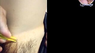 Young Asian girl gets waxing in the bathroom