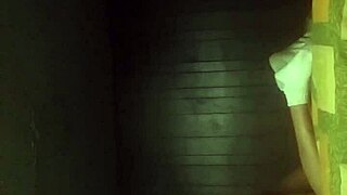 I see an amateur pretty redhead with a shy guy