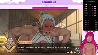 Vtuber Lewdneko's seductive gameplay in Shacks of Ellswyn