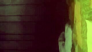 I see an amateur pretty redhead with a shy guy