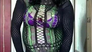 Shy Sissy Crossdresser Cums On Floor After Masturbation!