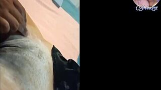 Young Asian girl gets waxing in the bathroom