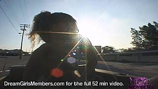 She bares her big tits and pussy all around tampa