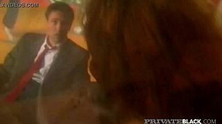 saucy babe sucks big black cock as hubby watches helplessly