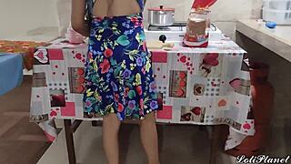 beautiful stepdaughter alone at home with padrastro