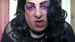 Shy Sissy Crossdresser Cums On Floor After Masturbation!