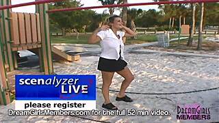 She bares her big tits and pussy all around tampa