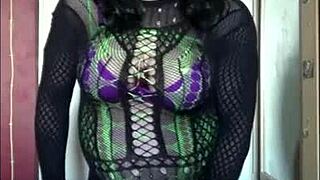 Shy Sissy Crossdresser Cums On Floor After Masturbation!