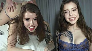 she's bent over, roughly fucked like a fleshlight