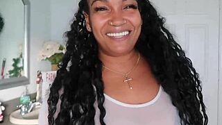 She Asks, 'Horny For Ebony Big Tits Doggystyle Joi?'