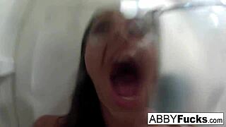 abigail mac carves pumpkin then masturbates solo