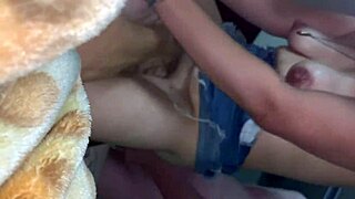 Fucking her good in this threesome! 😏