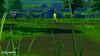 In the sims 4, candy behr goes on a cycling trip with hardcore hentai elements.