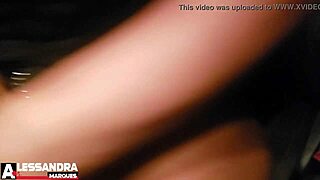 Latina Alessandra Marques Plays In Car