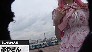 asian girl giving blowjob with toys