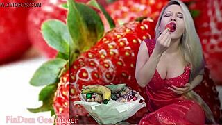 Food porn meets financial domination in a fetish glasses scene.