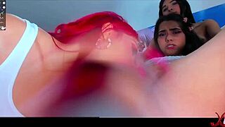 innocent lesbians pleasure each other with licking and squirting