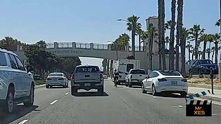 blonde california teen 18+ gives bbc head on road