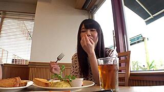 asian girl giving blowjob with toys