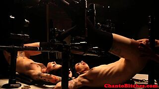 lezdom mistress ruling over submissives with femdom bound domination submissive bondage fetish bdsm lesbian