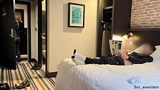 hotel maid shocked seeing me flash but helped me cum