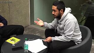 Blonde and redhead couple engage in gay anal sex.