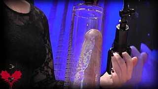 the psychedelic penis pump art piece intrigues viewers