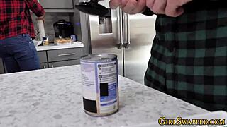 Stockings teen stepdaughter sucking monster cock 😏