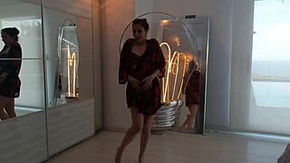 Antonia Sainz teases with a steamy strip dance. Watch her moves captivate!