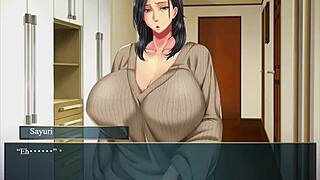 Milf in changeroom with daughter in anime episode four.