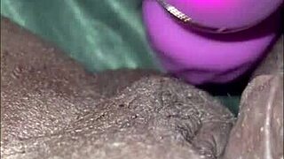 i'm milaj, testing this new wand vibrator on my chubby ebony pussy
