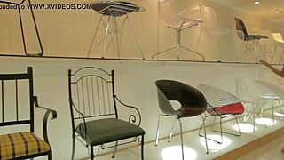 Bolivian sexy leather model in high definition casting on sofa