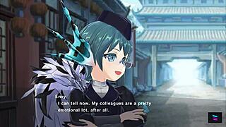 magicami koihime muso collab features group riding scenes in anime style