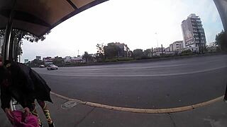 you won't believe this tranny in miniskirt at the corner?