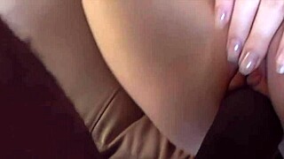 Annika wraps her lips around a thick black cock in heels.