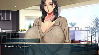 Milf in changeroom with daughter in anime episode four.