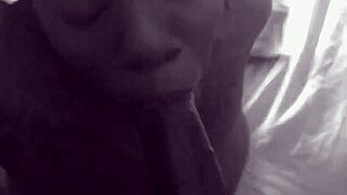 I give straight mouth action to ebony big black cock deepthroat POV