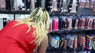 Trying Out Pussy Products In The Sexy Shop!