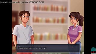 Summertime saga 44 cumshot in the library