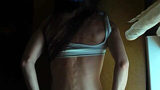 Cute girl gets hardcore anal assfucking on kitchen countertop in 4K!