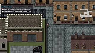 Girl with small tits goes shirtless near men who don't notice